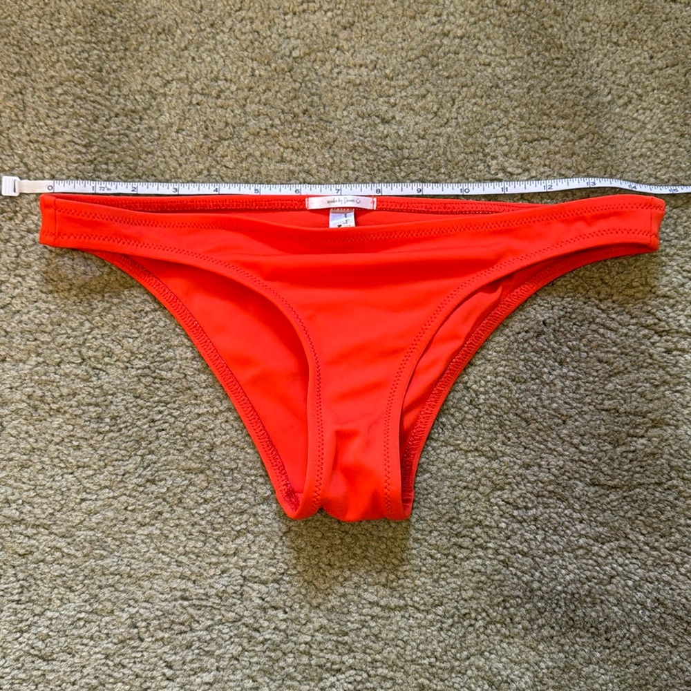 Made By Dawn Orange Cheeky Bikini Bototm